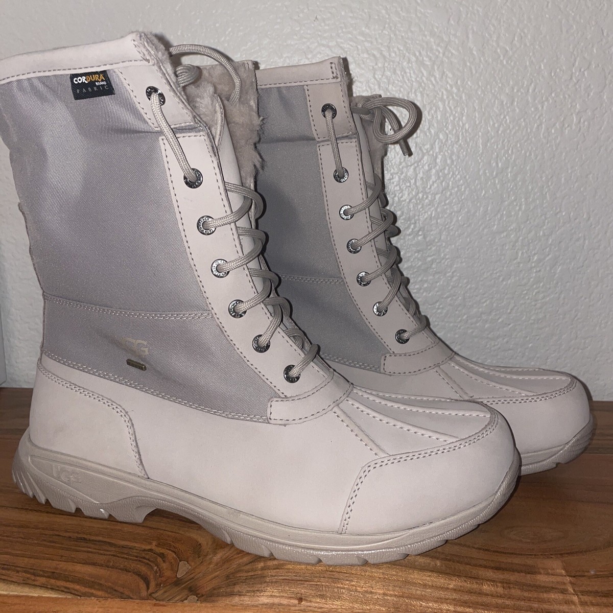 New UGG Butte Mono Waterproof Leather Boots Men’s Putty 1120979 Sz 7.5 Vibram UGG Australia Men main image 2