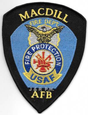 U.S.A.F. - MacDill A.F.B. Fire Dept., Florida (3.75'' x 5'' size)  fire patch