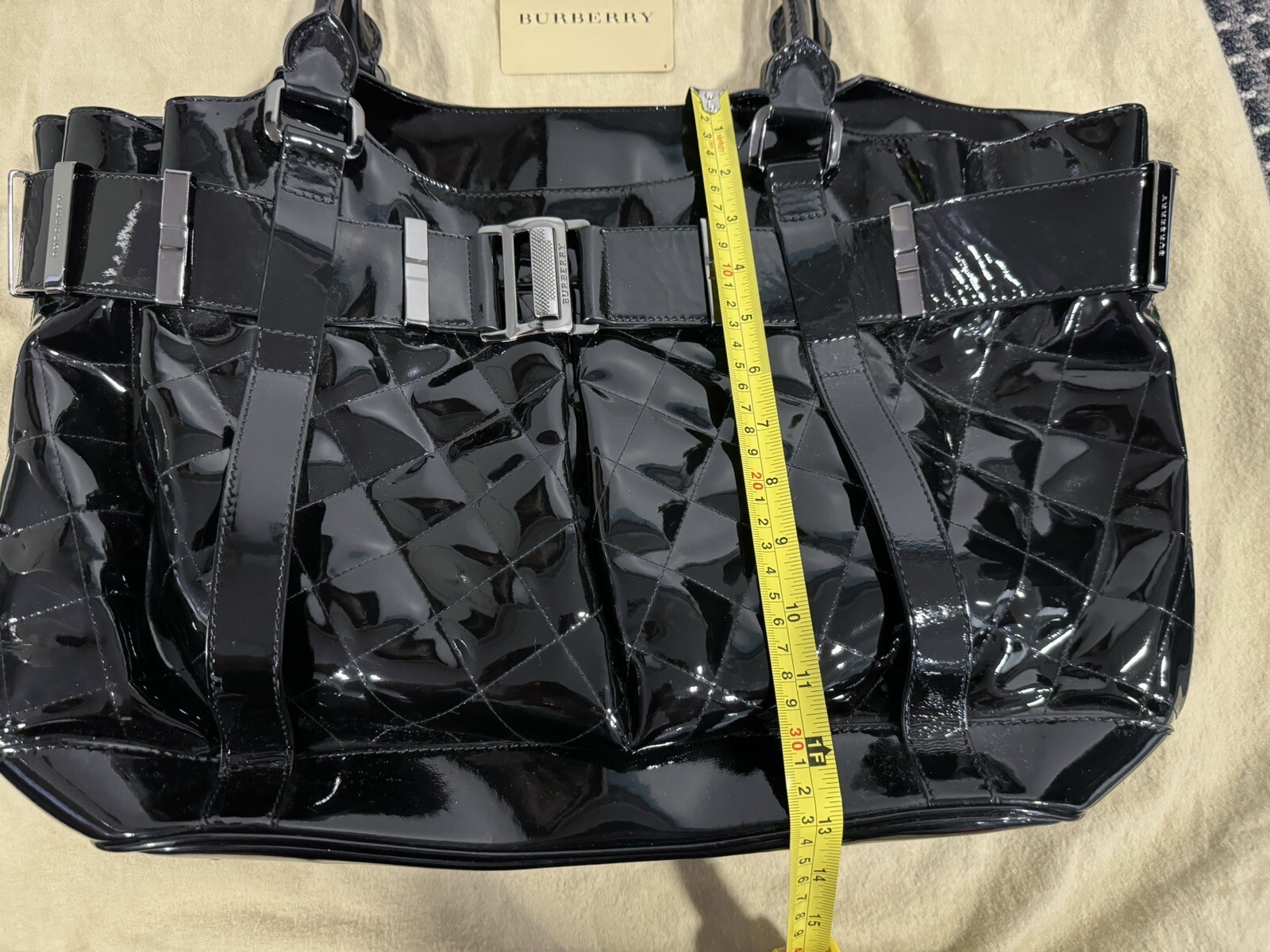 Authentic Burberry Shiny Calf Leather Shoulder Bag RRP $6800 image 10