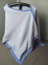 NWOT Talbots Asymmetrical Cape - Periwinkle - Size XS/S - Cotton Blend 223 d4 ck