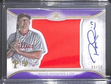 2018 Topps Definitive Rookie Relic Autograph #ARC-RH Rhys Hoskins No 9 of 10