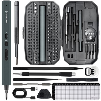 STREBITO Electric Screwdriver 155 in 1 Mini Electric Screwdriver Set, Max 5 N.M,