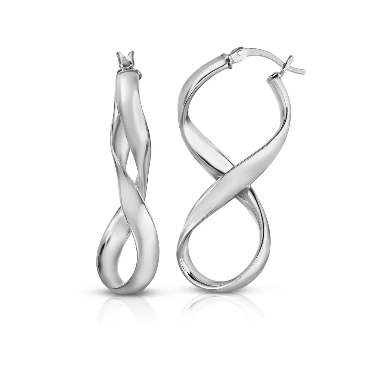 Infinity earrings silver sale