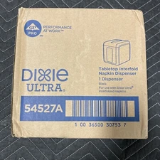 Dixie Ultra Tabletop Interfold Napkin Dispenser by GP PRO, Black 54527A