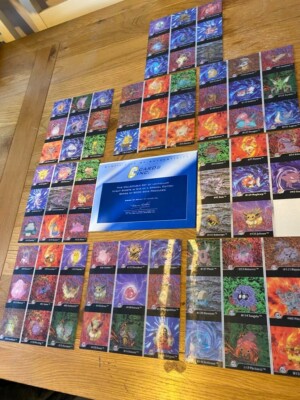 Pokemon - Vintage 1999 Collectable Set Lenticular Uncut Sheets with COA