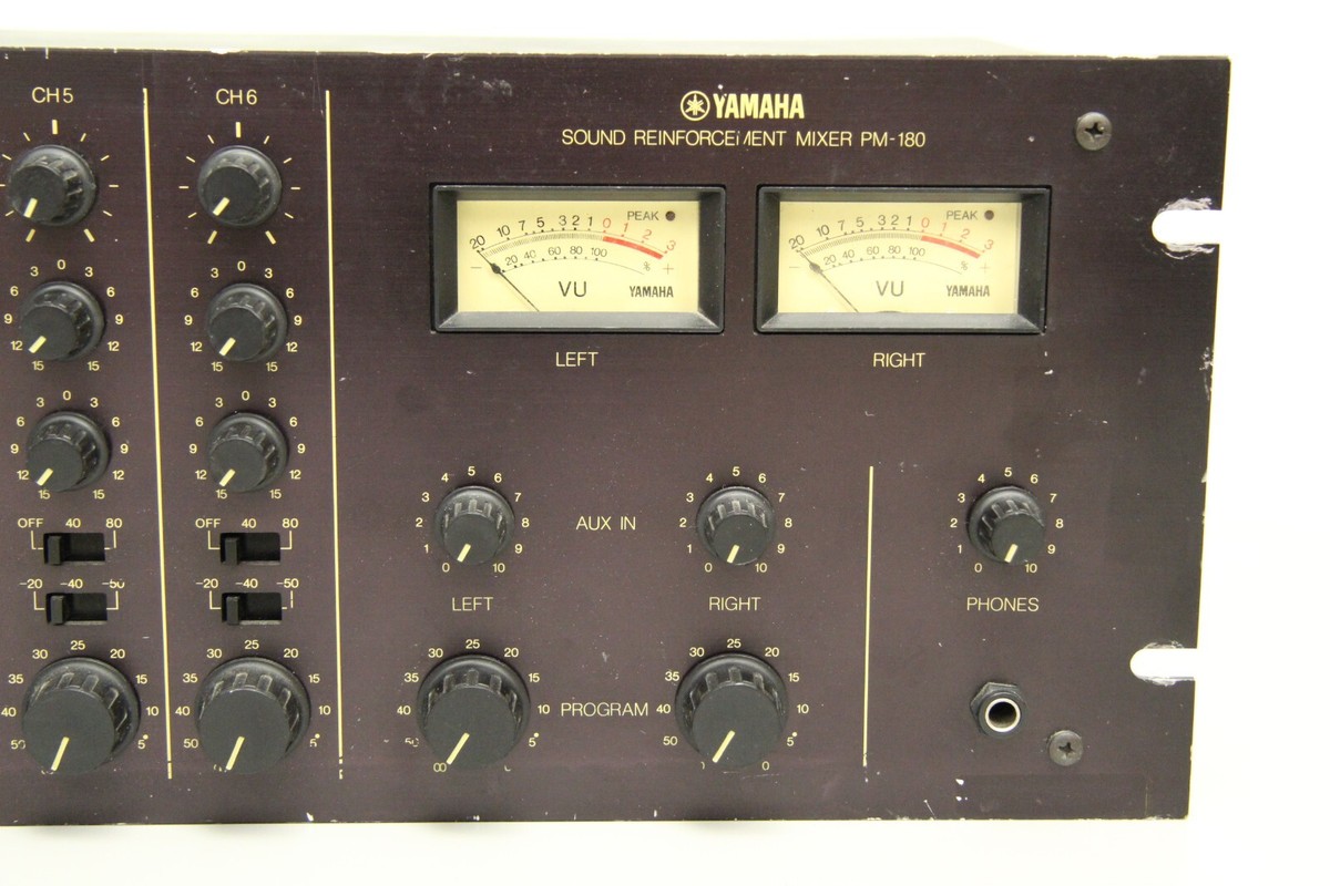YAMAHA PM-180 ヤマハ マイクプリアンプ 6チャンネルミキサー Vintage Yamaha PM 180 Rack Mount 6 Channel Mixer | eBay