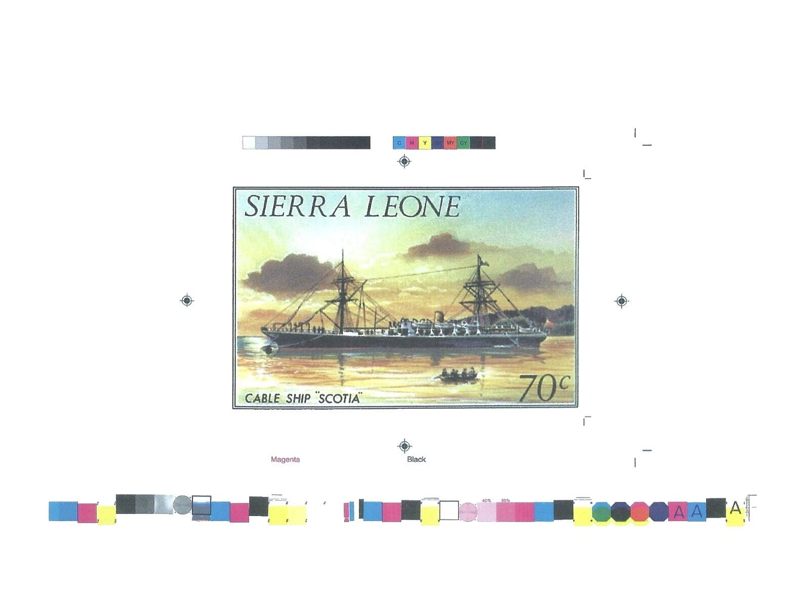 Multi-Color Proof, Essay Topical Postal Stamps