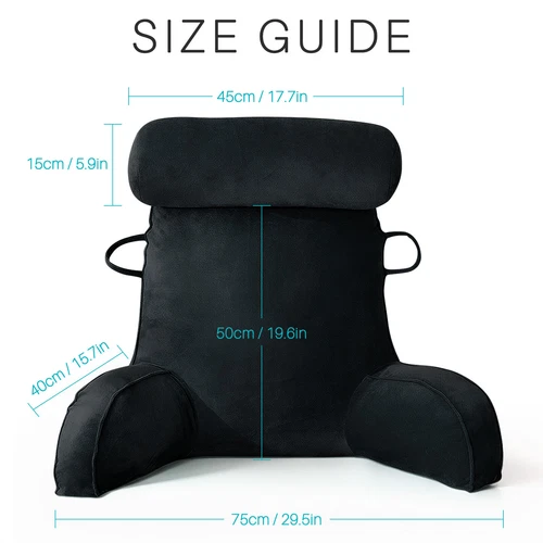 Respaldo Almohada de Lectura Reposacuello Soporte Lumbar Asiento Cojín Tumbona con Brazos - Imagen 58 de 64