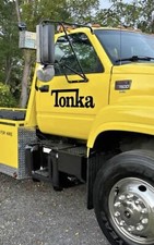 Tonka Truck Logo 18  Black Stickers Decal set Of 2 Truck Toy Window Heavy Duty