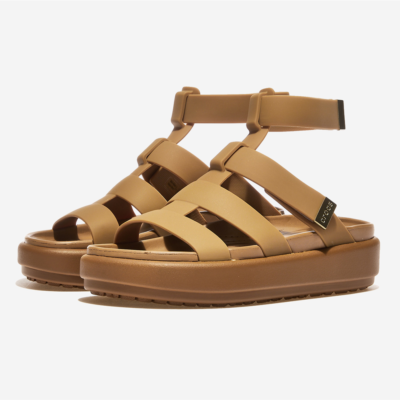 NEW CROCS BROOKLYN LUXE GLADIATOR CRS209557 TAN | eBay