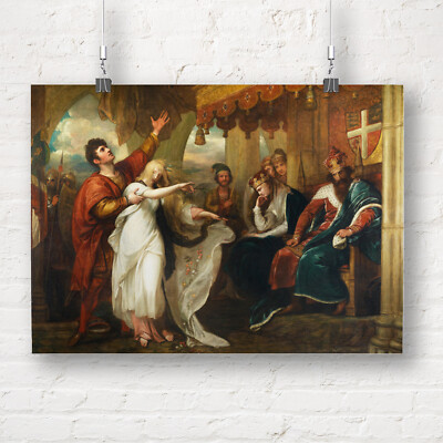 Benjamin West: Hamlet Akt IV, Szene V (Ophelia vor König und Königin). Print