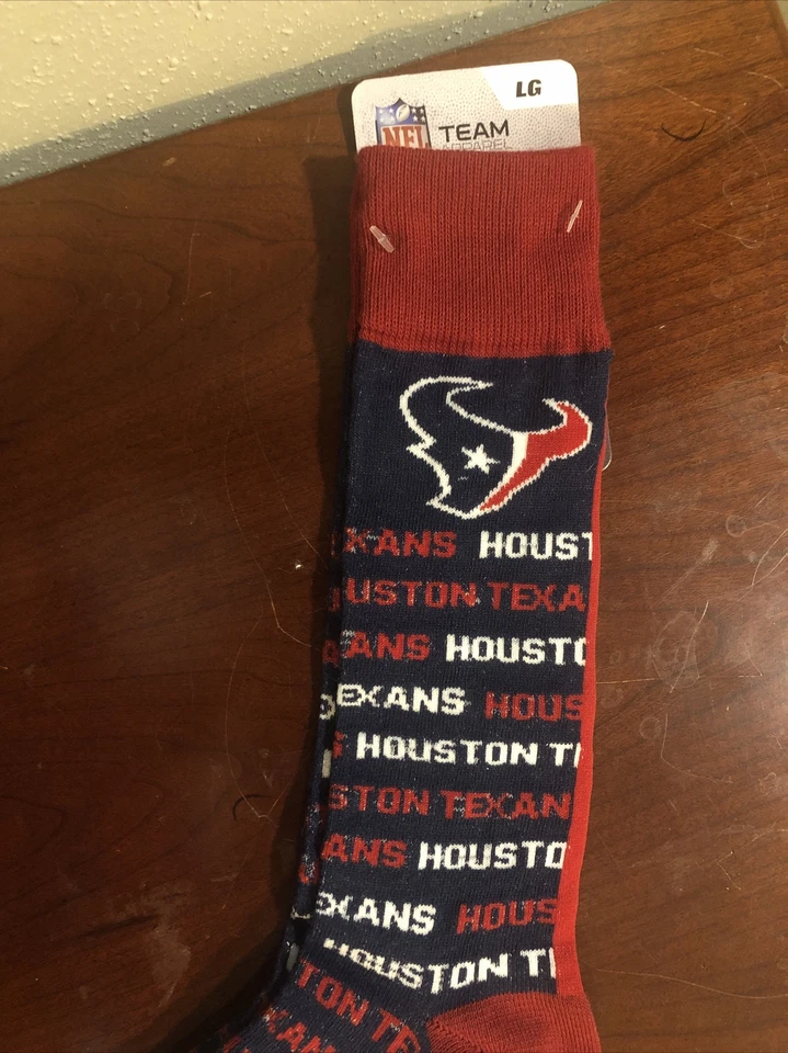 Large Offical NFL Houston Texans Long Socks - Image 3 of 4