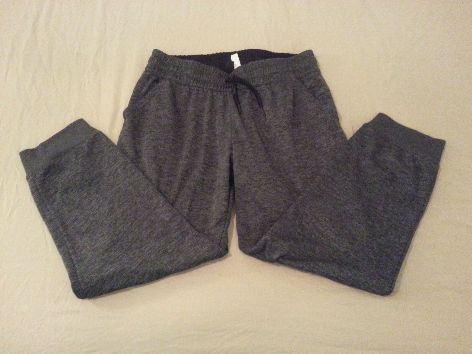 Mens adidas Pants XL Grey Gray Black Athletic Gym Workout Joggers 31x26