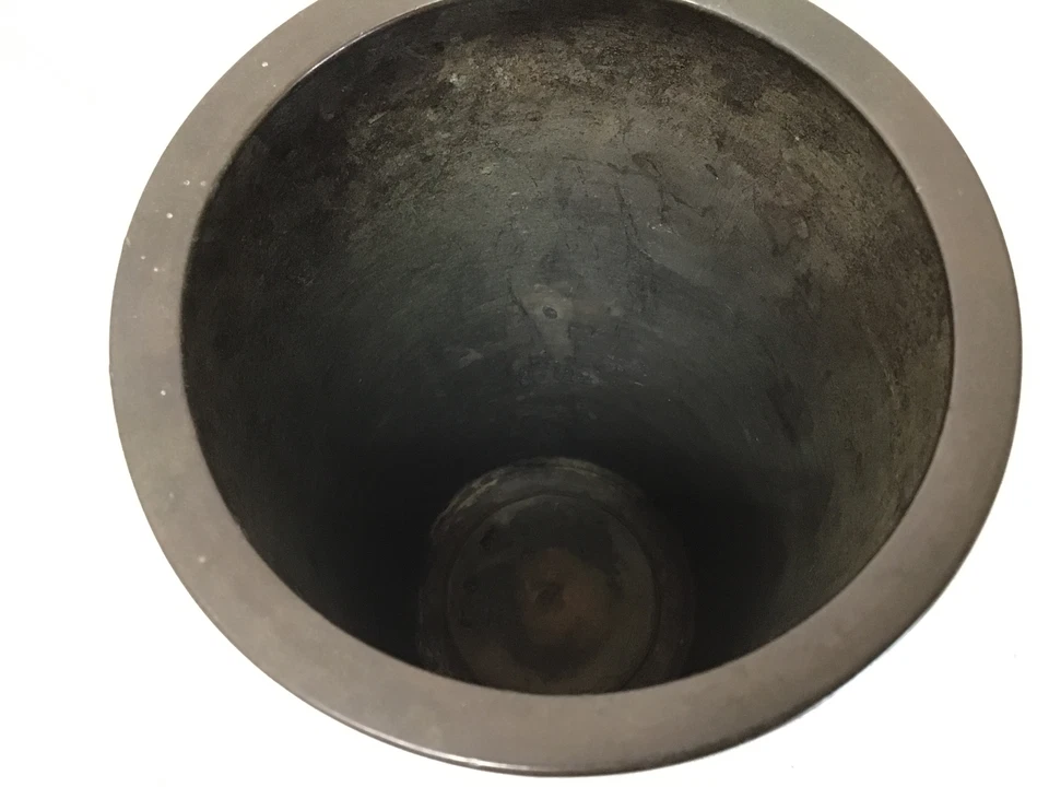 Y2383 FLOWER VASE Copper Inlay tubular Japan antique ikebana home decor interior - Image 4 of 4