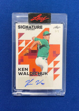 2023 LEAF SIGNATURE SERIES KEN WALDICHUK AUTOGRAPH AUTO SIGNED 1/1 CARD #BA-KW1