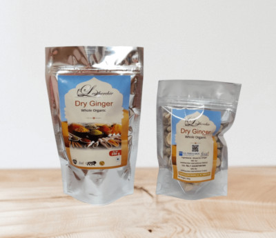 Organic Whole Dry Ginger / Zingiber Officinale / Sonth - Premium Quality