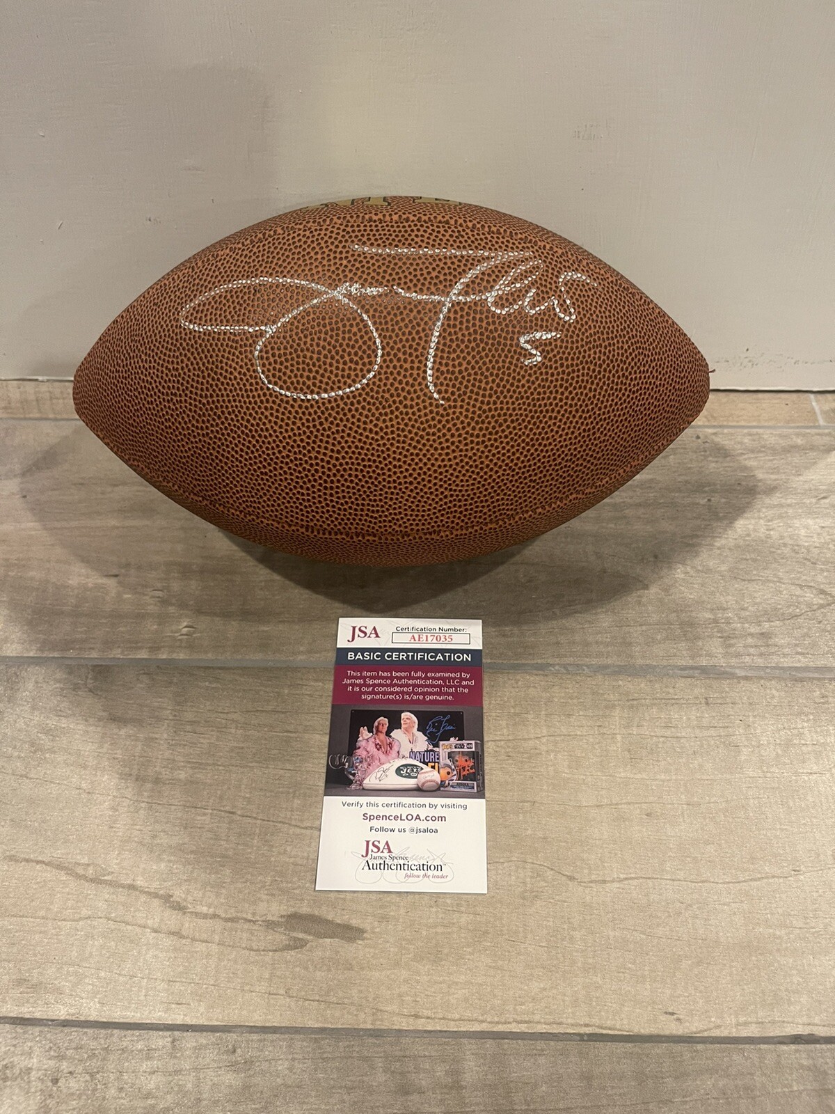 Joe Flacco Autographed Signed Baltimore Ravens FULL SIZE NFL FOOTBALL JSA COA 