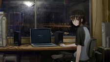 Anime tshirt laptop server night wires desk speakers Playmat Gaming Mat Desk