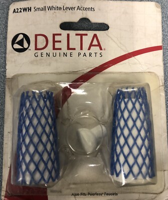 Delta A22WH Metal Faucet Lever Handle Accent Kit White New Faucet Accents