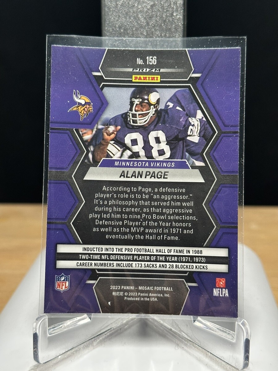 2023 PANINI MOSAIC ALAN PAGE REACTIVE BLUE Prizm #156 Vikings H2