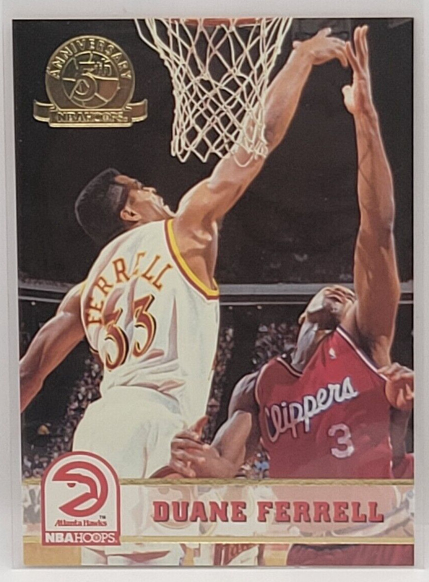 93-94 NBA Hoops Duane Ferrell 5th Anniversary Gold Parallel Card (Atlanta Hawks)