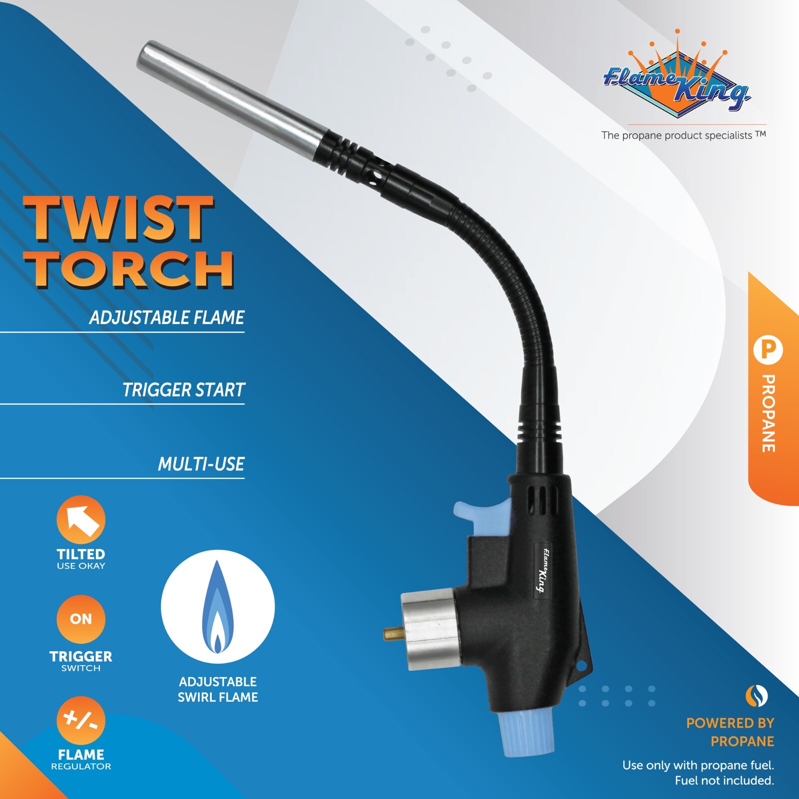 FK-FM-6007CGA High Intensity Propane Torch Head with Bendable & Flexible Neck