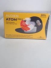Brand New AUDIEN ATOM PRO 2 Rechargeable OTC Hearing Aids- SEALED