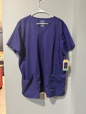 Cherokee Modern Classic WW620 Scrub Top 2XL Purple Ultra Soft Two-Way Stretch