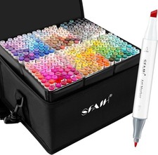 Alcohol Markers Fine Chisel 321 Colors Double Tipped Art Markers for Adult