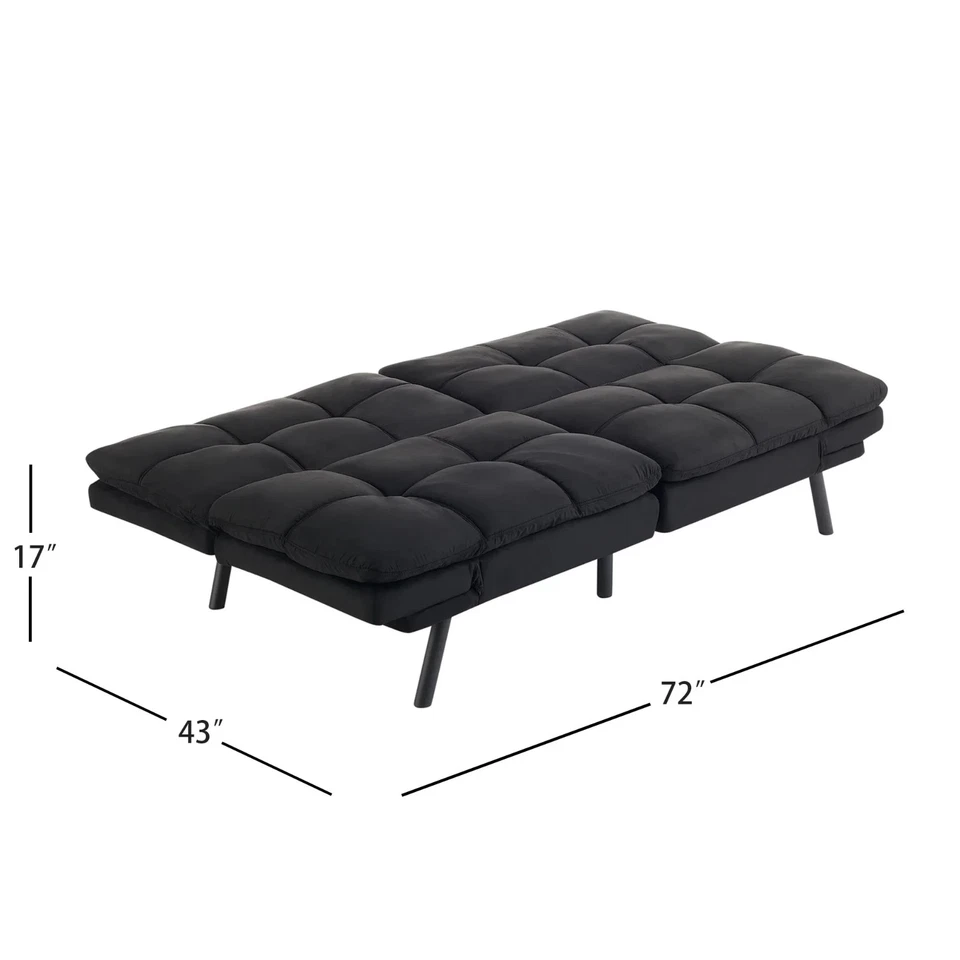 Mainstays Memory Foam Futon with 72",Black - Изображение 4 из 4