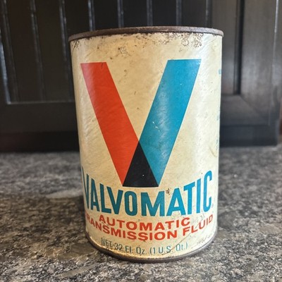 Valvomatic Automatic Transmission Fluid 1 Quart Composite Advertising Can Empty