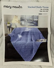 Mary Maxim Stacked Shells Throw Kit
