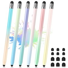 Stylus Pen for Touchscreen 2-in-1 Universal Tablet Pen 6 Gradient Colors New