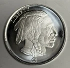 GEM BU 1 Oz Buffalo / Indian Head (RMC) Silver Round, .999 Fine