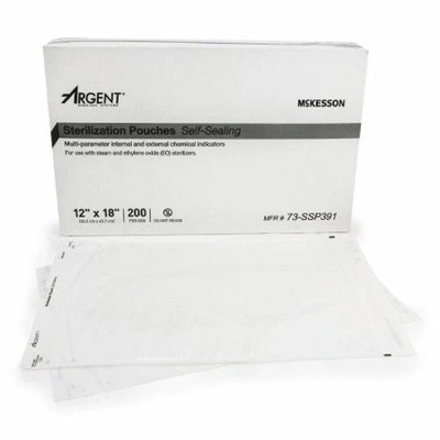 Sterilization Pouch Ethylene Oxide Gas Steam 12 X 18 In