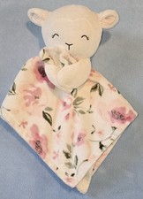Gerber Modern Moments Lamb Lovey Plush Pink Flower Baby Security Blanket