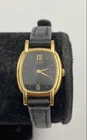 Vintage Seiko Womens Gold-Tone Leather Strap Quartz Analog Casual Wristwatch