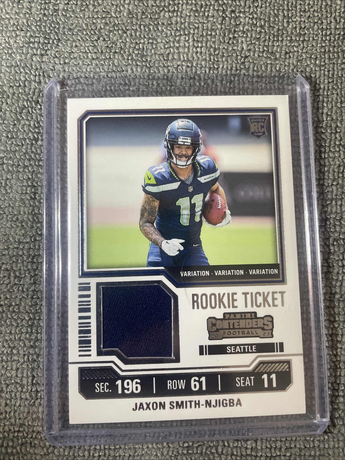 Jaxon Smith-Njigba 2023 Panini Contenders Rookie Ticket Patch Variation 