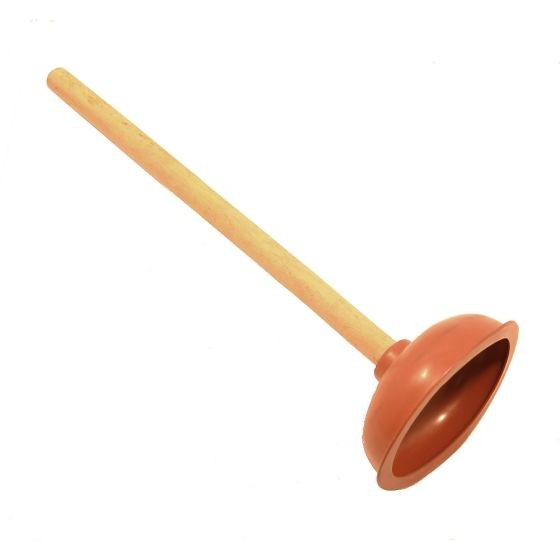 5"" Rubber Sink Plunger with Wooden Handle