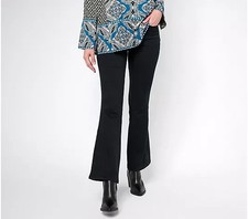 Belle Boho by Kim Gravel TripleLuxe Twill Flare Jean-Black-Tall 14-NEW-A609953