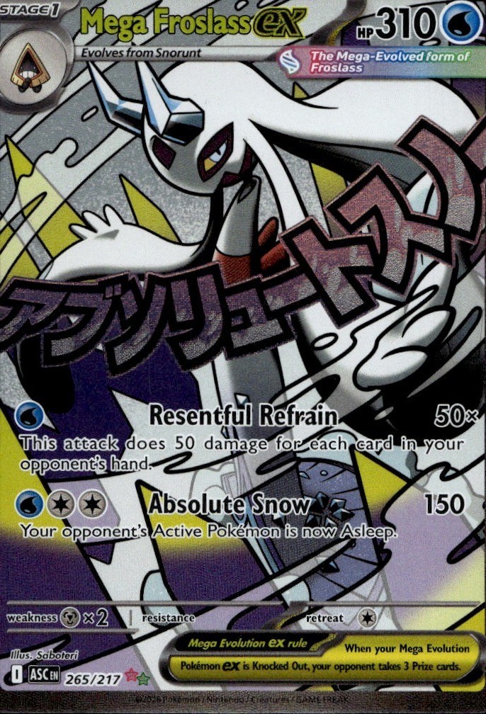 Mega Froslass ex 265/217 Mega Attack Rare Ascended Heroes Pokemon Holo Near Mint