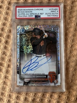 2025 Bowman Chrome Bo Davidson 1st Speckle Auto /299 #CPA-BD