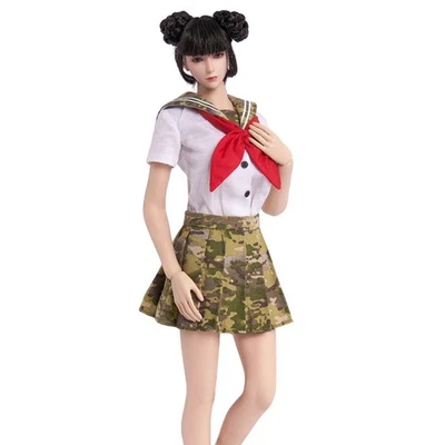 HiPlay 1/6 Schüler-Mädchen Hemd Oberteil JK Rock Puppenkleidung für 12" Figur