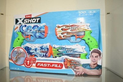 X-Shot 4-Pack Fast-Fill Skins Nano Water Blaster 11857 Water Toys NIB