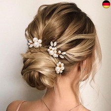 Vakkery Braut Hochzeit Haarnadeln Gold Perle Haarspangen Braut Kopfschmuck