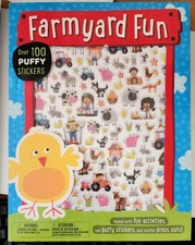    NEW  Farmyard Fun Puffy Sticker Book Puffy Sticker Activity 