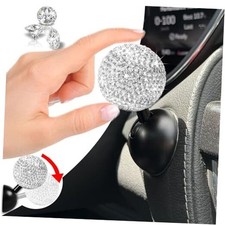 Bling Car Push Start Button Cover, Diamond Joystick Car Starter B-Bling White 