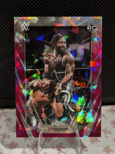 2026 Topps Chrome WWE Sapphire Saquon Shugars RC Padparadscha 1/1