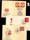 / GERMANY 1955 - 3 FDC - EMBLEMS - HISTORY - SCIENCE