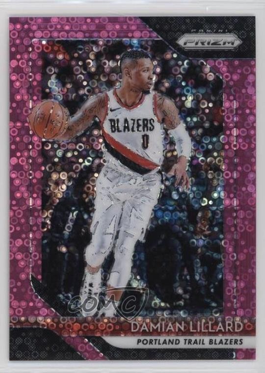 2018-19 Panini Prizm Fast Break Pink Prizm 24/50 Damian Lillard #81 rf2